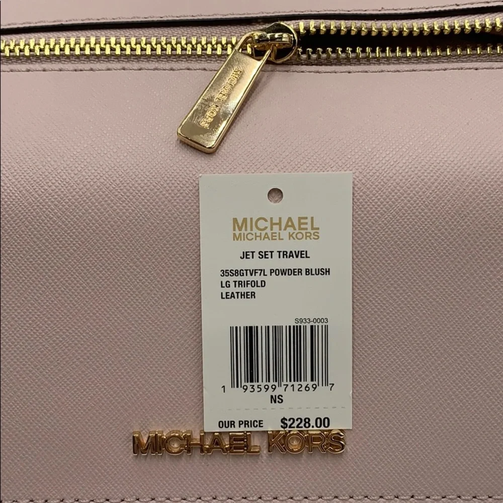 Michael Kors Jet Set Travel Lg Trifold Wallet - Picture 6 of 16